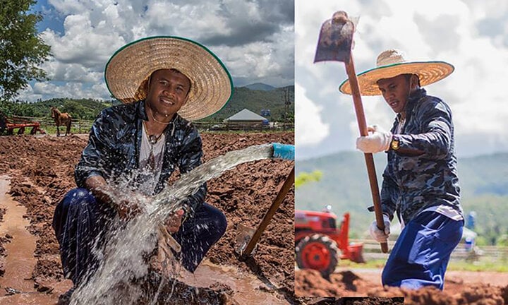 Thánh Muay Thái Lan giàu có nhưng thích lội bùn trồng lúa như nông dân- Ảnh 2.